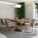 Conjunto de Sala de Jantar 6 Cadeiras Chloe Carraro Nogal Rosê