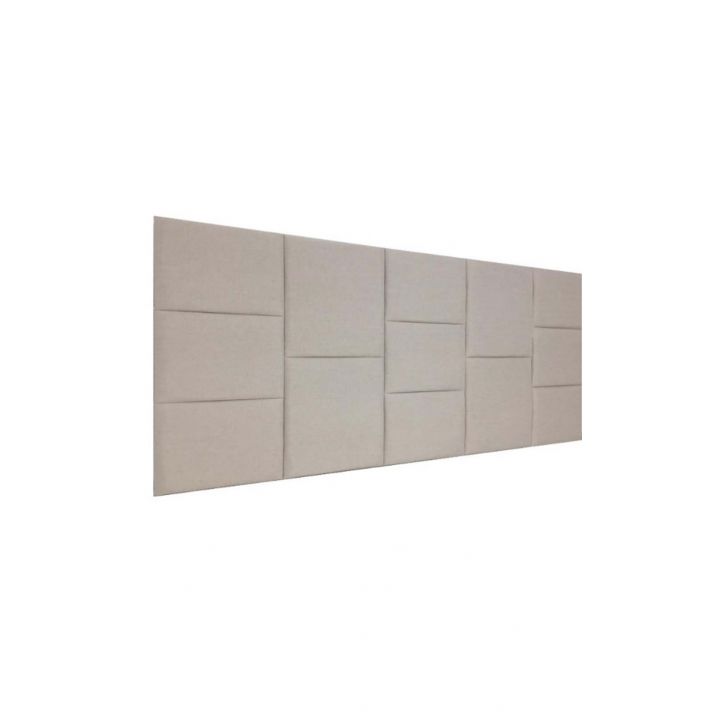 Cabeceira Estofada King 13 Blocos Não é Segredo Suede Liso Bege 195x60