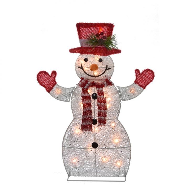 Boneco de Neve com Luz II Branco