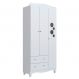 Guarda-Roupa Infantil Encanto 3 Portas 2 Gavetas Branco