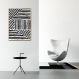 Quadro Boho Zebrado 86x60 Filete Marfim