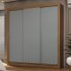 Guarda-Roupa Casal 3 Portas de Correr Rustic/Cinza Sublime Madesa
