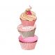 Adesivo Decorativo de Geladeira - Cupcakes - 206gl-M