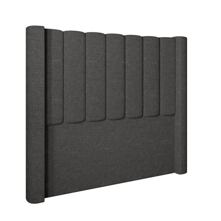 Cabeceira Para Cama Box Solteiro 90 cm Rania Linho Cinza I02 - D'Rossi