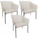 Kit 3 Cadeiras Para Sala de Jantar Estar Living Olívia L02 Linho Cru - Lyam Decor