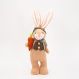 Coelho de Páscoa Decoração Coelhinho Marrom com Cenoura 40cm