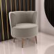 Poltrona Decorativa para Sala Amapá Veludo Cappuccino