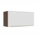 Armário Aéreo 70 cm 1 Porta Rustic/Branco Veludo Lux Madesa