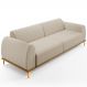 Sofá 04 Lugares Para Sala de Estar Kiev 260 cm D02 Linho Bege C-107 - Lyam Decor