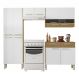 Cozinha Com Balcao Nala 222 cm Freijo Supremo Cp Ripado Freijo KTP