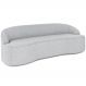 Sofá 5 Lugares Curvo Sala de Estar Living Lótus D02 Bouclê Cinza 300 cm B-56 - Lyam