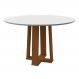 Mesa Isabela 120x120cm - Ypê/Off White