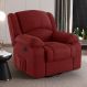 Poltrona do Papai Reclinável Sala de Cinema Madrid Glider Manual Giratória Veludo Vermelho G23