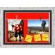 Quadro Caixa Porta Foto e Recadinho com Varal 23x33cm fundo vermelho preto