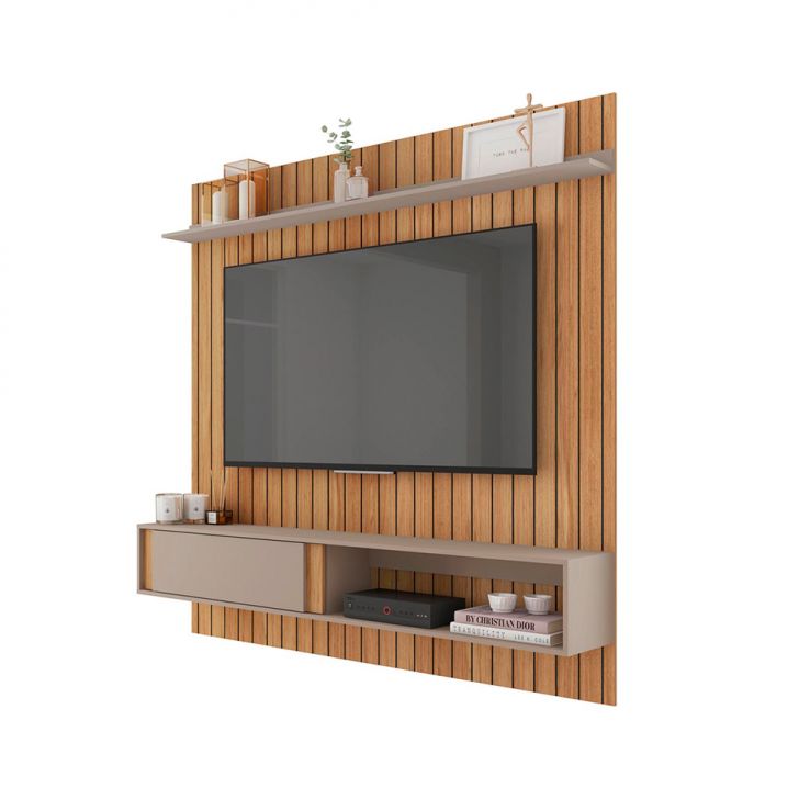 Painel para TV até 70 Polegas Boreal 1 PT Buriti e Cacao