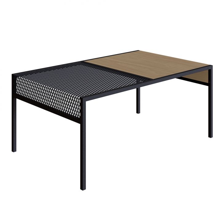 Mesa de Centro York Hanover e Preta 80 cm