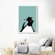 Quadro Infantil Cartoon Pinguim 43x30 Caixa Branco