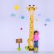 Adesivo de Parede Infantil Régua Girafa e Borboletas