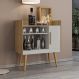 Adega Bar com 1 Porta Retrô 70,4cm Multimóveis CR50106 Cinamomo/Off White