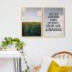 Quadro Frase Seja um Girassol 62x43 2-43x30 Caixa Marfim