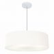 Pendente Cilíndrico Md-4221 Cúpula em Tecido 60x15cm Branco - Bivolt