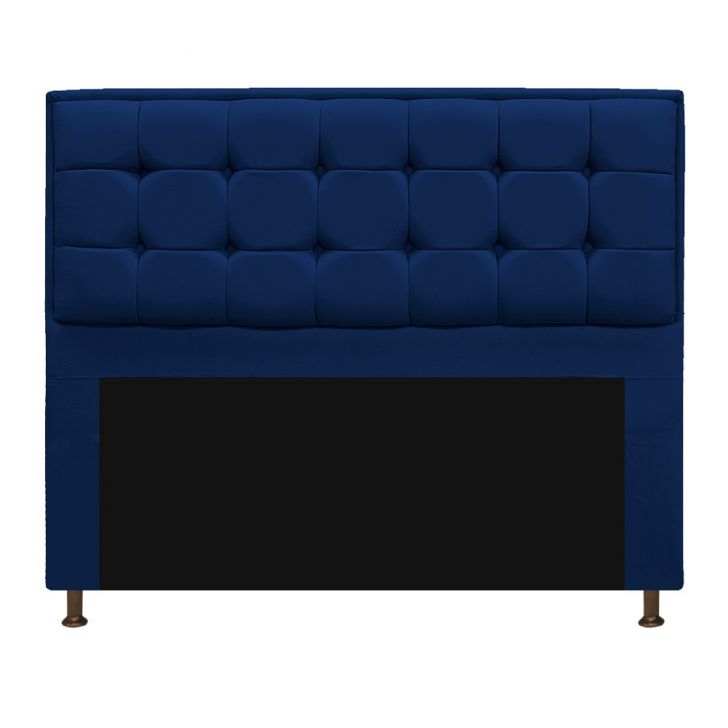 Cabeceira Copenhague 160 cm Queen Size Suede Azul Marinho - Amarena Móveis