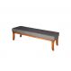 Banco | Banqueta 2 Lugares Lucia Cinza e Castanho 140 cm