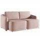 Sofá Cama para Sala de Estar 3 Lugares 236cm Montserrat K01 Veludo Rosê - Lyam Decor