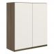 Armario Aereo 2 Portas MDF 60 cm Kali 12205 Carvalho Toq Off White Cetim Nicioli