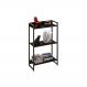 Estante Multiuso Para Escritório Industrial 03 Prateleiras Areta 104x60cm C01 Onix - Lyam Decor
