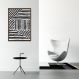 Quadro Boho Zebrado 100x70 Caixa Marrom
