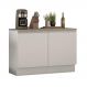 Balcão de Pia Armário de Cozinha 120 cm 2 Portas (Com Tampo) Branco Glamy Madesa