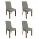 Kit 4 Cadeiras de Jantar 4255 Rustic/Silver Madesa