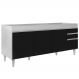 Balcão Gabinete Para Pia 180cm Sem Tampo Dallas Branco/Preto - Lumil