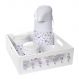 Kit Higiene com Porcelanas E Capa Pedra Lilás Quarto Bebê Infantil Menina