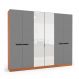 Image of Guarda-Roupa Casal com Espelho Lisboa 6 Portas 4 Gavetas Freijó e Cinza MO895CL55OSIMOB