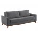Sofá Living Casal 3 Lugares Alegra II Veludo Cinza