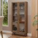 Cristaleira 70 cm 2 Portas de Vidro com Pés Cônicos Rustic/Marrom Madesa