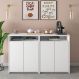 Conjunto com 2 Armários de Escritório Cool 2 PT Branco