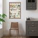 Quadro Vintage Botânica Alimentos 86x60 Caixa Marrom