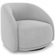 Poltrona Decorativa Giratória Angelina M03 Veludo Cinza - Lyam Decor