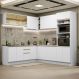 Cozinha Completa de Canto Madesa Glamy 459001 com Armário e Balcão (Sem Tampo e Pia) - Branco