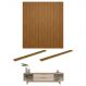 Conjunto Painel Ripado e Rack TV 75' Ottis Tauri Off White