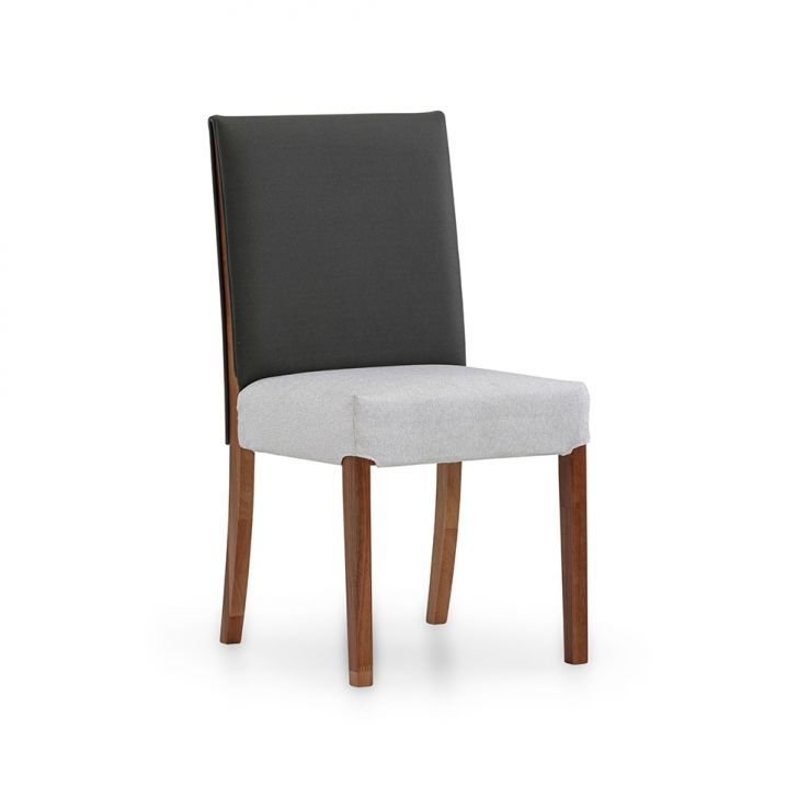 Cadeira Sloan Linho Cru e Chumbo Esverdeado