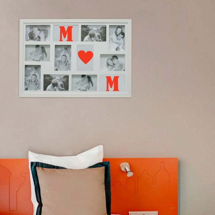 Painel Bee Collection Words Mom 9 Fotos 10x15cm  Branco Kapos