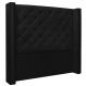 Cabeceira Estofada Cama Box Casal King Size Alteza 195cm Corano Preto - Desk Design