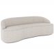 Sofá 5 Lugares Curvo Sala de Estar Living Lótus D02 Linho Cru 300 cm D-461 - Lyam