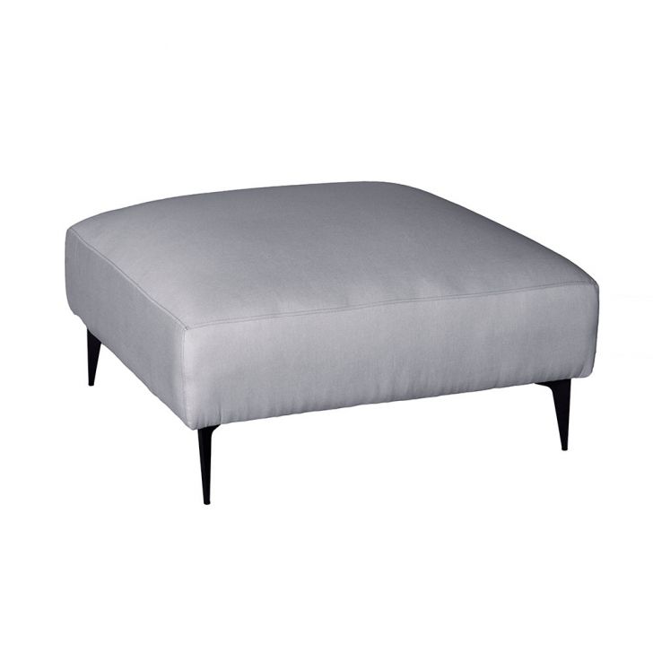 Puff Unne Linho Cinza 85cm