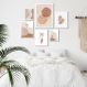 Kit 6 Quadros Minimalistas Quarto Mulheres - com vidro