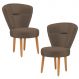 Jogo 2 Poltronas Moderna Decor para Recepção Mesa de Jantar Tecido Veludo Resistente Pés de Madeira MOBLAN decor